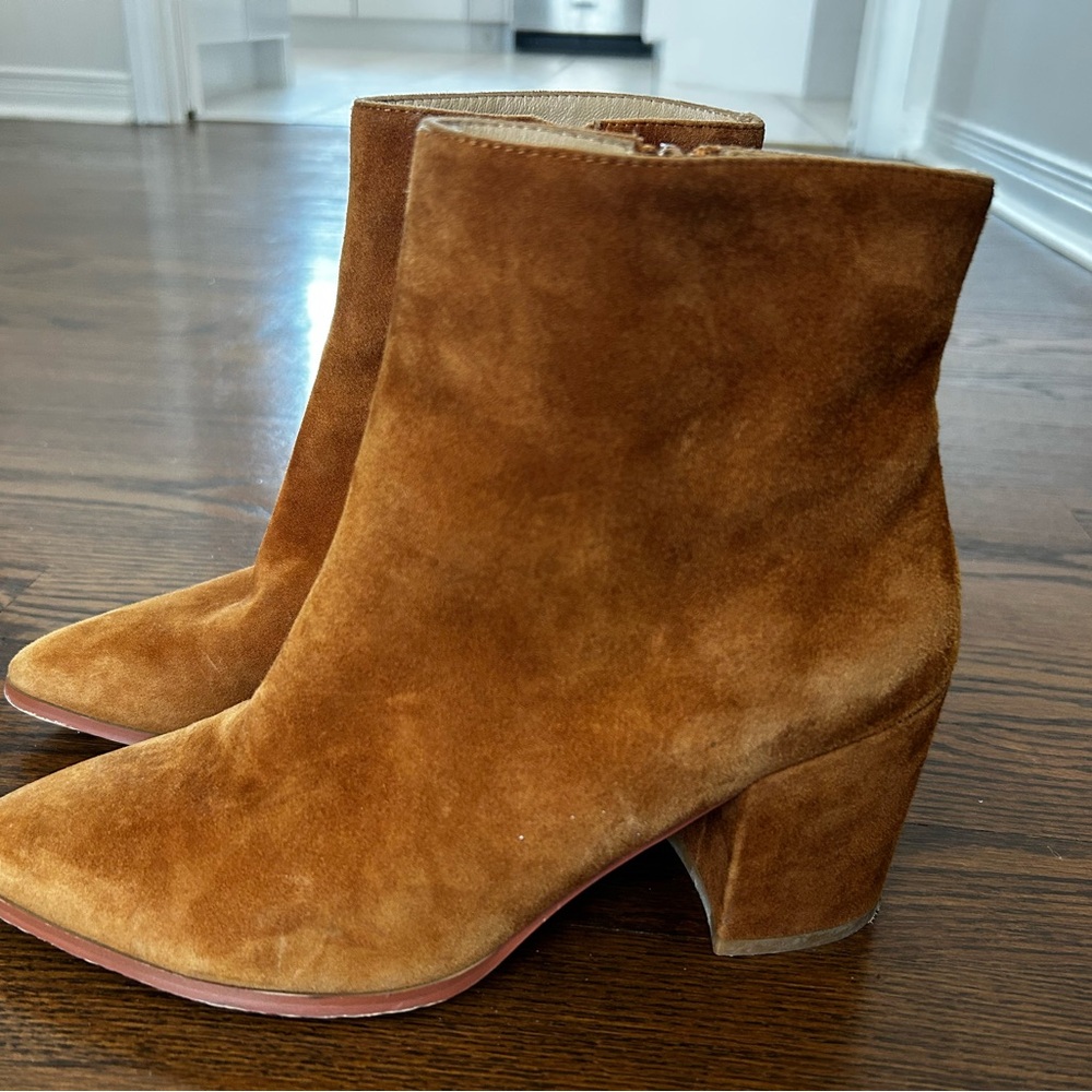 Brown Suede Ankle Boots